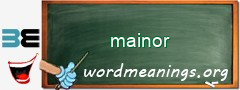 WordMeaning blackboard for mainor